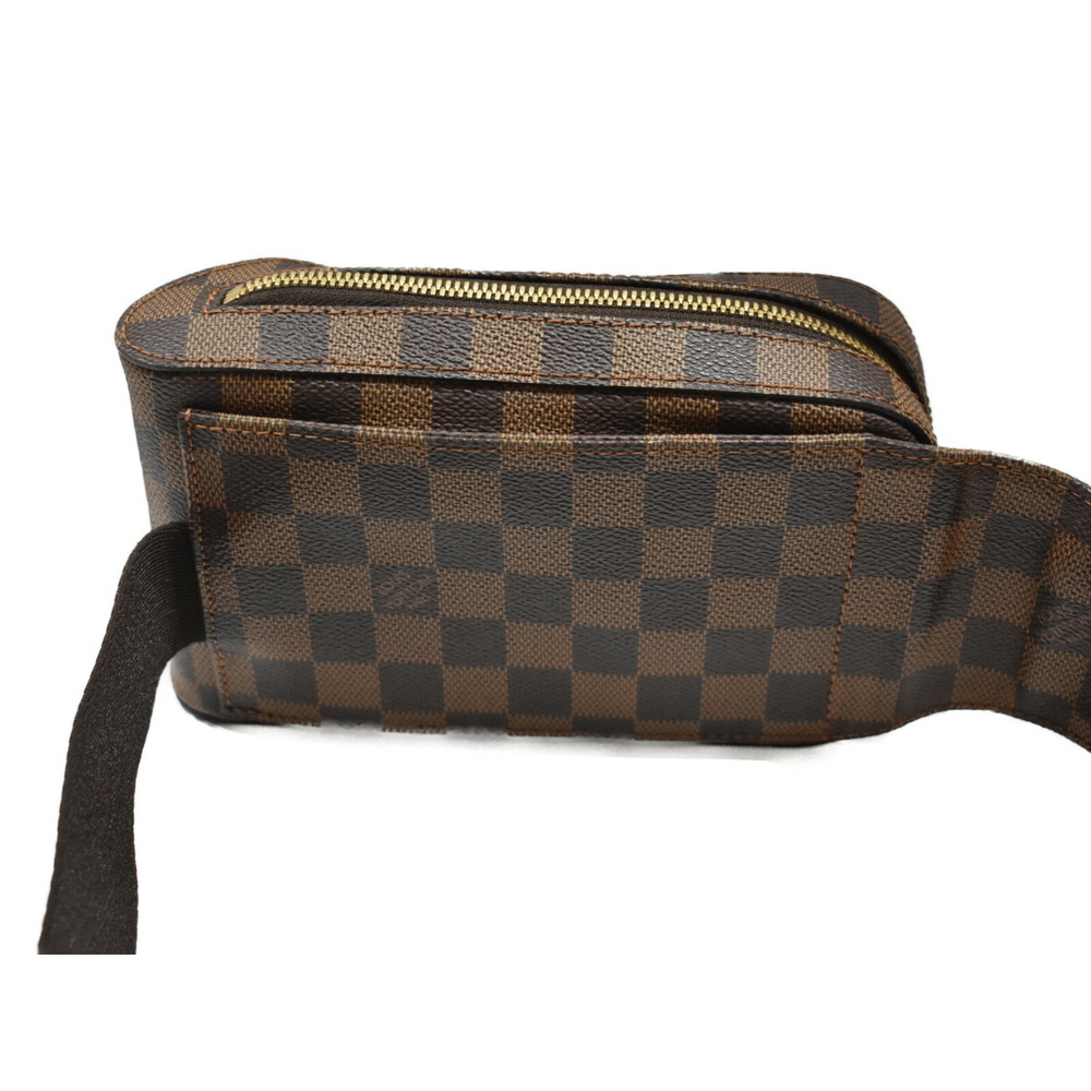 Louis Vuitton GERONIMOS Red Coated to Bag Canvas Easy Damier Brown Ebene